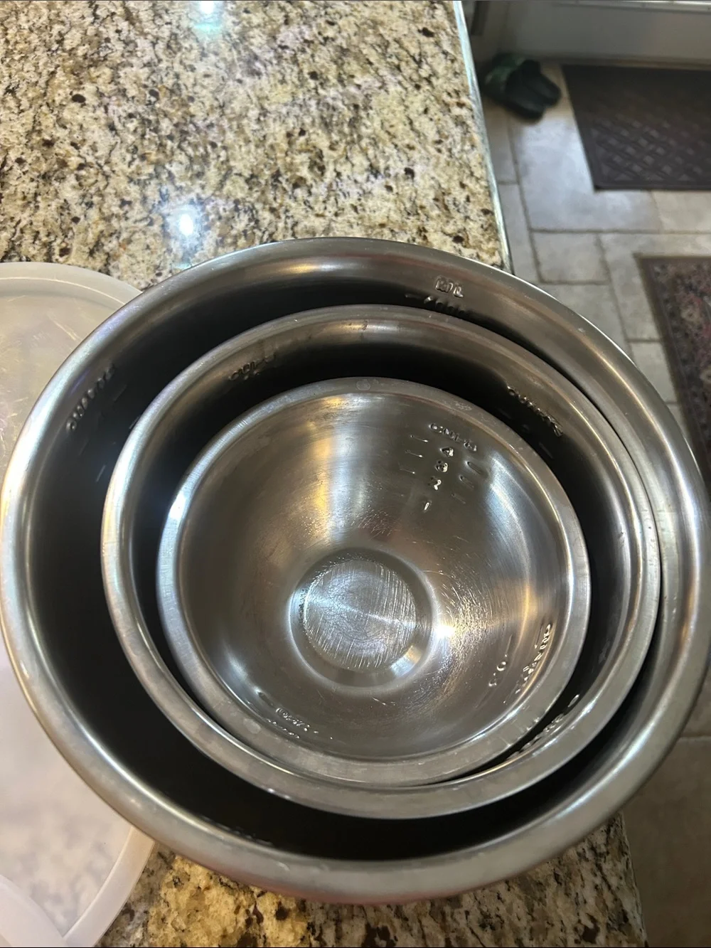 Stainless 3 Steel Mixing & Measuring Bowl Set with Lids